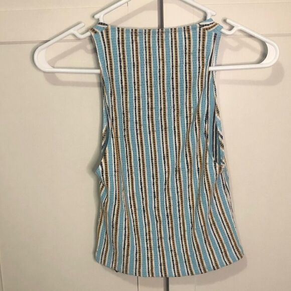 ZARA blue and orange striped tank - Picture 6 of 6